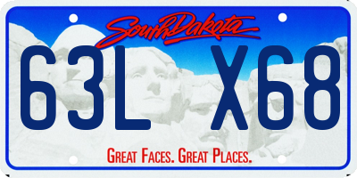 SD license plate 63LX68