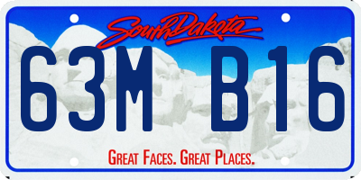 SD license plate 63MB16