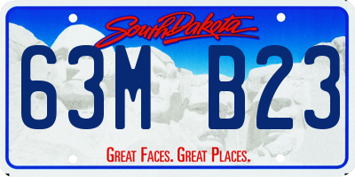 SD license plate 63MB23