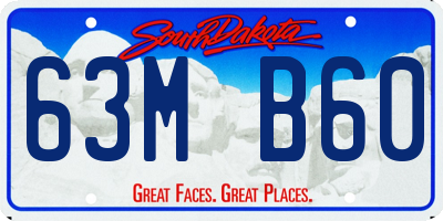 SD license plate 63MB60