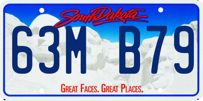 SD license plate 63MB79