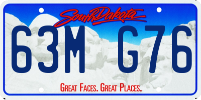 SD license plate 63MG76