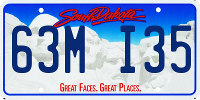 SD license plate 63MI35