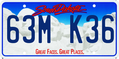 SD license plate 63MK36