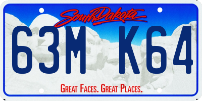 SD license plate 63MK64