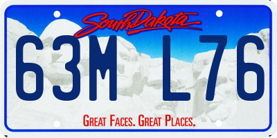 SD license plate 63ML76