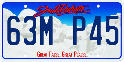 SD license plate 63MP45