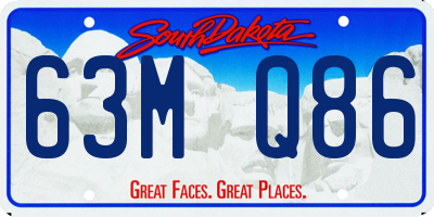 SD license plate 63MQ86