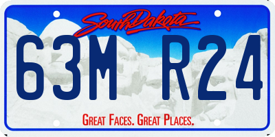 SD license plate 63MR24