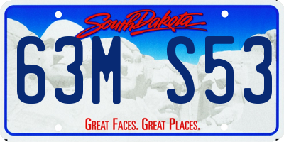 SD license plate 63MS53