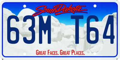 SD license plate 63MT64