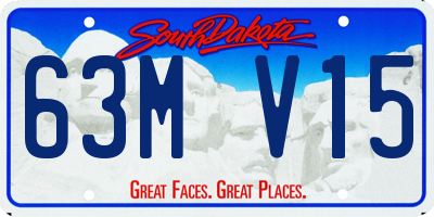 SD license plate 63MV15