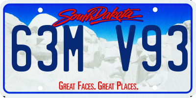 SD license plate 63MV93
