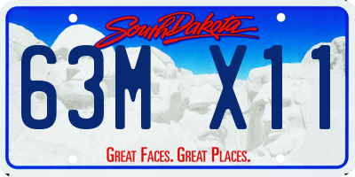 SD license plate 63MX11