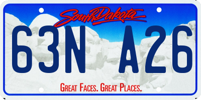 SD license plate 63NA26