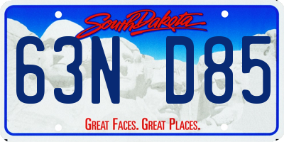 SD license plate 63ND85