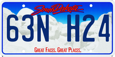 SD license plate 63NH24
