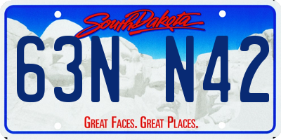 SD license plate 63NN42