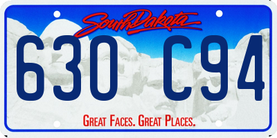 SD license plate 63OC94