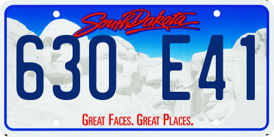 SD license plate 63OE41