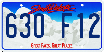 SD license plate 63OF12