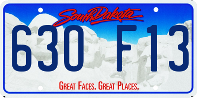 SD license plate 63OF13