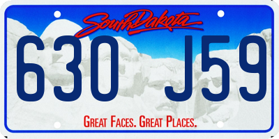 SD license plate 63OJ59