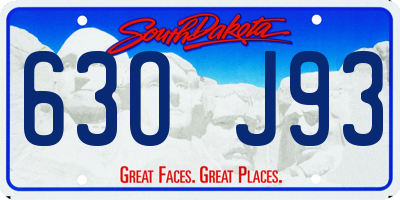 SD license plate 63OJ93