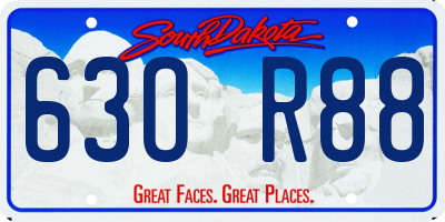 SD license plate 63OR88