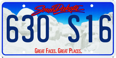 SD license plate 63OS16