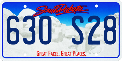 SD license plate 63OS28