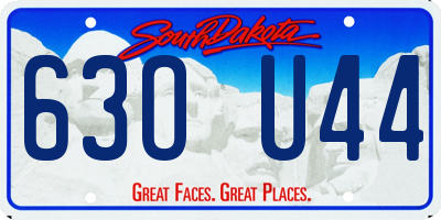SD license plate 63OU44