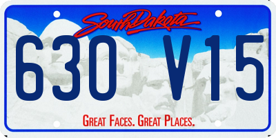 SD license plate 63OV15