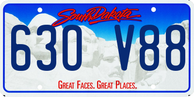 SD license plate 63OV88