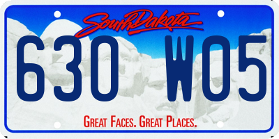 SD license plate 63OW05