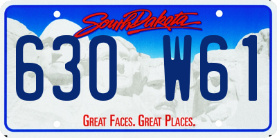 SD license plate 63OW61