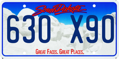 SD license plate 63OX90