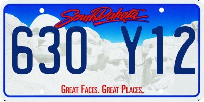 SD license plate 63OY12