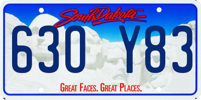 SD license plate 63OY83