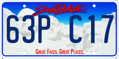 SD license plate 63PC17