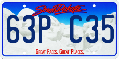 SD license plate 63PC35