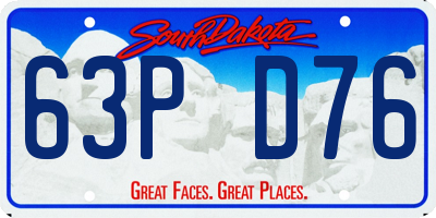 SD license plate 63PD76