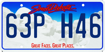 SD license plate 63PH46