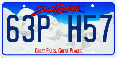SD license plate 63PH57