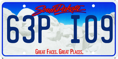 SD license plate 63PI09