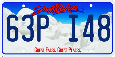 SD license plate 63PI48