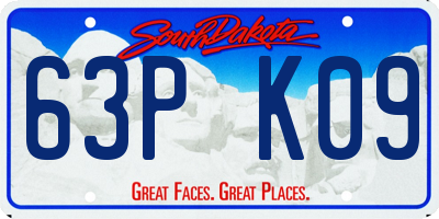 SD license plate 63PK09