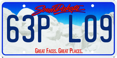 SD license plate 63PL09