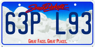 SD license plate 63PL93