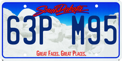SD license plate 63PM95